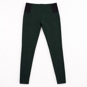 Zara Basic Womens Green Leggings M High Rise Stretch Slim Pants‎ Athleisure